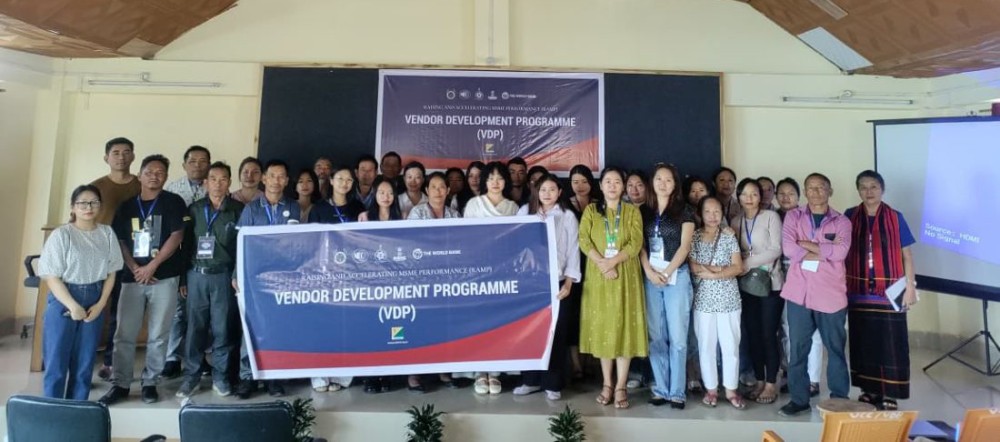 Officials along with the participants during the Vendor Development Programme (VDP) under the RAMP scheme held in Wokha town on May 20.